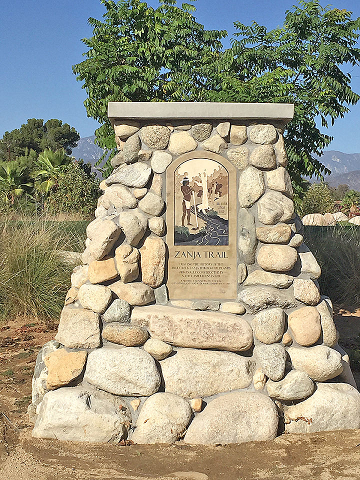 Clinker-block monument.